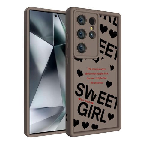 Galaxy S24 Ultra Kılıf Kamera Korumalı Baskılı Arka Yüzey Patinda Klas Kapak