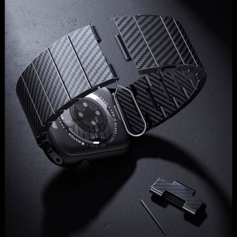 Apple Watch 40mm Patinda KRD-90 600D Karbon Fiber Kordon