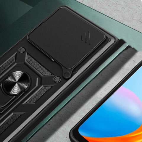 Huawei Pura 70 5G Kılıf Magnetik Standlı Kamera Korumalı Patinda Sürgülü Vega Kapak