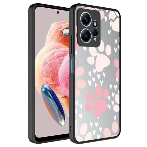 Xiaomi Redmi Note 12 4G Kılıf Aynalı Desenli Kamera Korumalı Parlak Patinda Mirror Kapak