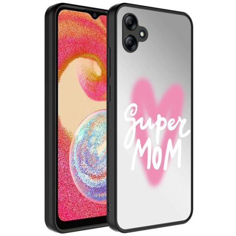 Galaxy A04E Kılıf Aynalı Desenli Kamera Korumalı Parlak Patinda Mirror Kapak