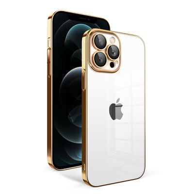 Apple iPhone 12 Pro Max Kılıf Kamera Korumalı Renkli Çerçeveli Patinda Garaj Kapak