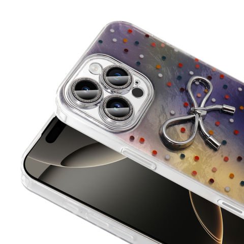 Apple iPhone 16 Pro Kılıf Kamera Korumalı Figürlü Patinda Ponti Silikon Kapak