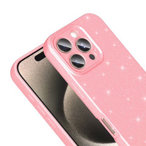 Apple iPhone 16 Pro Max Kılıf Kamera Korumalı Simli Lüks Patinda Koton Kapak