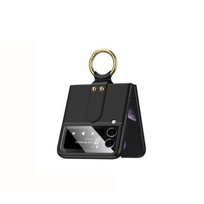 Galaxy Z Flip 3 Kılıf Patinda Flip Ring Kıpta Kapak