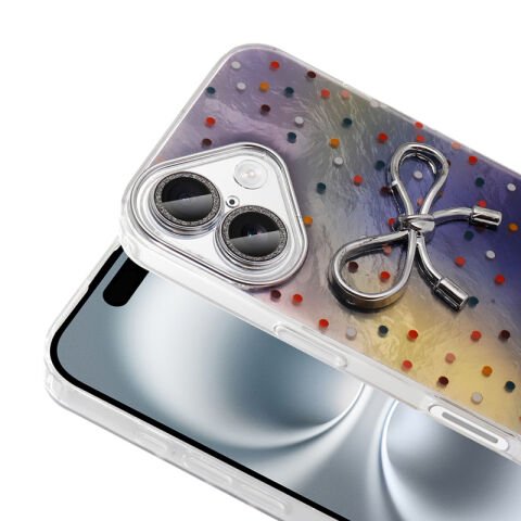 Apple iPhone 16 Plus Kılıf Kamera Korumalı Figürlü Patinda Ponti Silikon Kapak