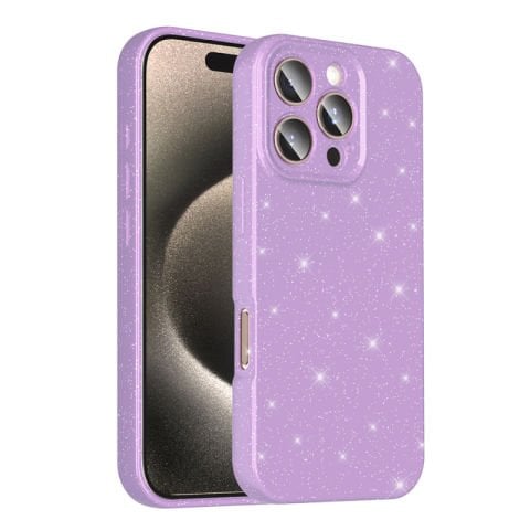 Apple iPhone 16 Pro Kılıf Kamera Korumalı Simli Lüks Patinda Koton Kapak