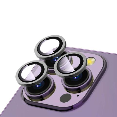 Apple iPhone 15 Pro Max Patinda CL-12 Premium Safir Parmak İzi Bırakmayan Anti-Reflective Kamera Lens Koruyucu