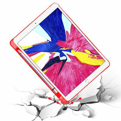 Apple iPad 10.2 (8.Nesil) Kılıf Patinda Tri Folding Kalem Bölmeli Standlı Kılıf