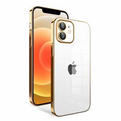 Apple iPhone 12 Kılıf Kamera Korumalı Renkli Çerçeveli Patinda Garaj Kapak
