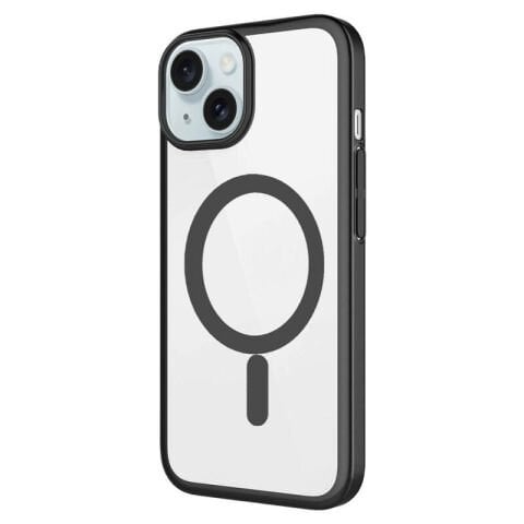 Apple iPhone 15 Plus Kılıf Wireless Şarj Özellikli Sert PC Patinda Mat Riksos Magsafe Kapak