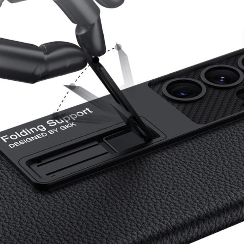 Galaxy S24 Ultra Kılıf Patinda Kıpta Standlı Kapak