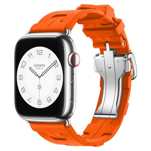 Apple Watch 7 41mm Spor Görünümlü Patinda KRD-94 Silikon Kordon