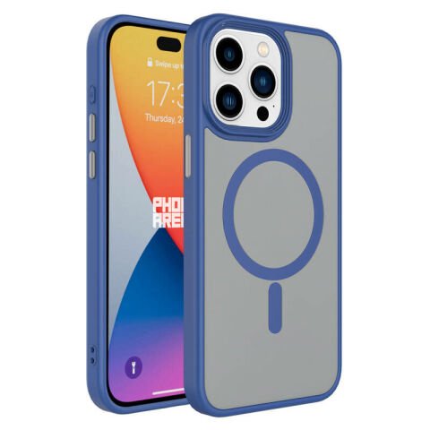 Apple iPhone 15 Pro Kılıf Mat Arka Yüzey Wireless Şarj Özellikli Patinda Flet Magsafe Kapak