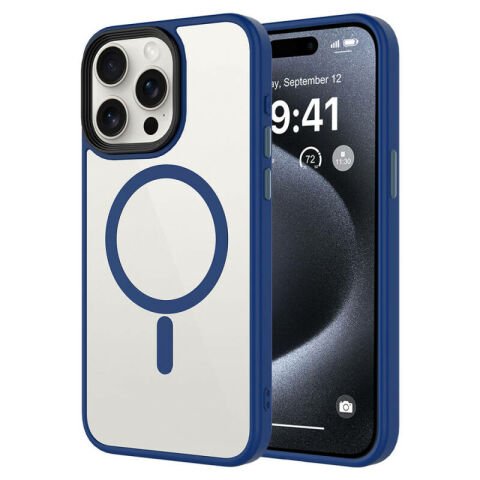 Apple iPhone 15 Pro Kılıf Mat Arka Yüzey Wireless Şarj Özellikli Patinda Flet Magsafe Kapak