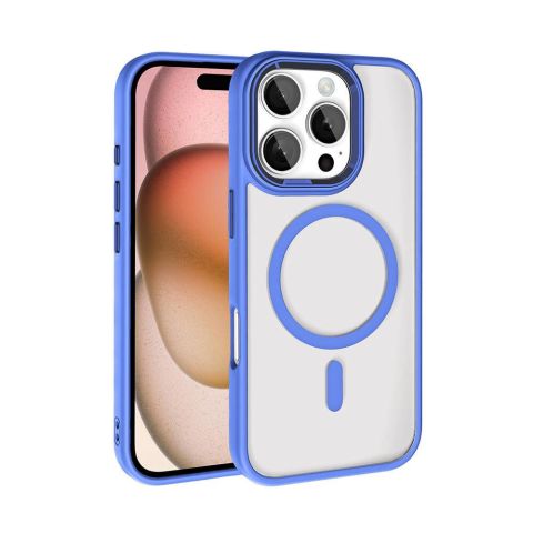 Apple iPhone 16 Pro Kılıf Wireless Şarj Özellikli Krom Magsafe Silikon Kapak