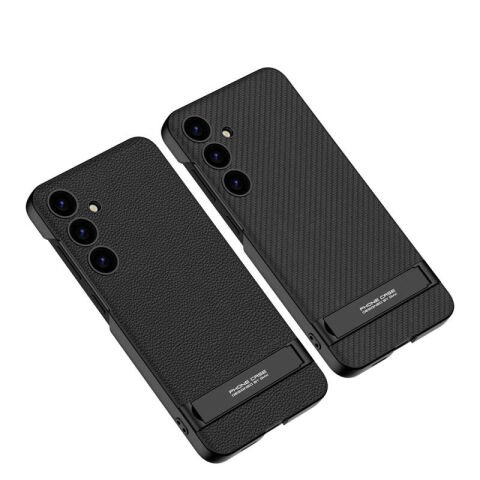 Galaxy S24 Kılıf Patinda Kamera Korumalı Leather Dikey Standlı Ays Kapak