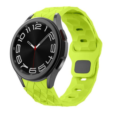 Galaxy Watch 5 Pro 45mm Patinda KRD-116 20mm Futbol Desenli Spor Tasarımlı Silikon Kordon