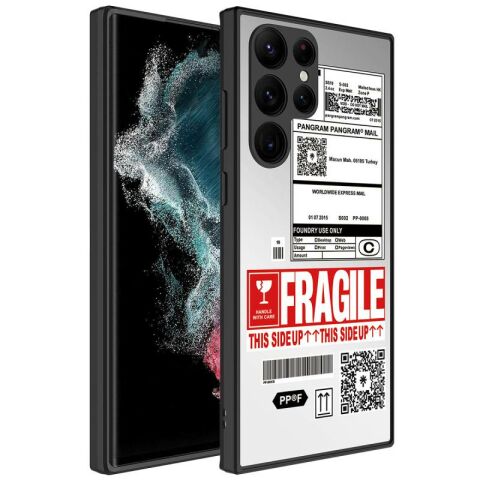 Galaxy S23 Ultra Kılıf Aynalı Desenli Kamera Korumalı Parlak Patinda Mirror Kapak