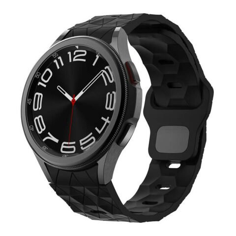 Galaxy Watch 5 Pro 45mm Patinda KRD-116 20mm Futbol Desenli Spor Tasarımlı Silikon Kordon