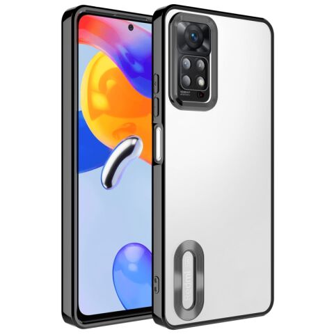 Xiaomi Redmi Note 11 Pro 5G Kılıf Kamera Korumalı Logo Gösteren Patinda Omega Kapak