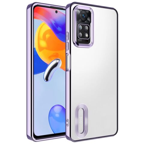 Xiaomi Redmi Note 11 Pro 5G Kılıf Kamera Korumalı Logo Gösteren Patinda Omega Kapak