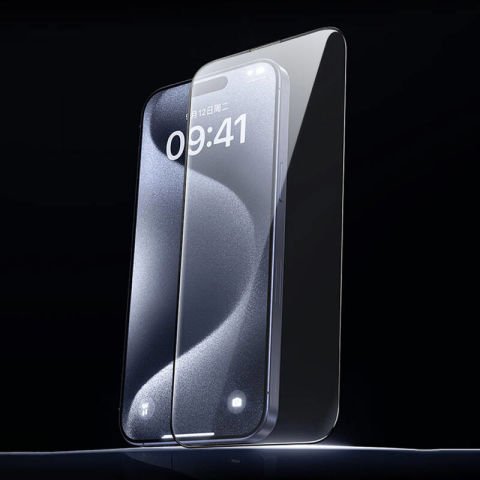 Apple iPhone 14 Pro Wiwu GT-008 Polimer Oleofobik Kaplama Şeffaf Pürüzsüz Temperli Cam Ekran Koruyucu
