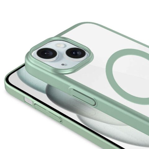 Apple iPhone 15 Kılıf Wireless Şarj Özellikli Sert PC Patinda Mat Riksos Magsafe Kapak