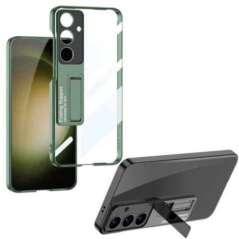 Galaxy S24 Kılıf Kamera Korumalı Şeffaf Tasarımlı Patinda Lego Standlı Kapak