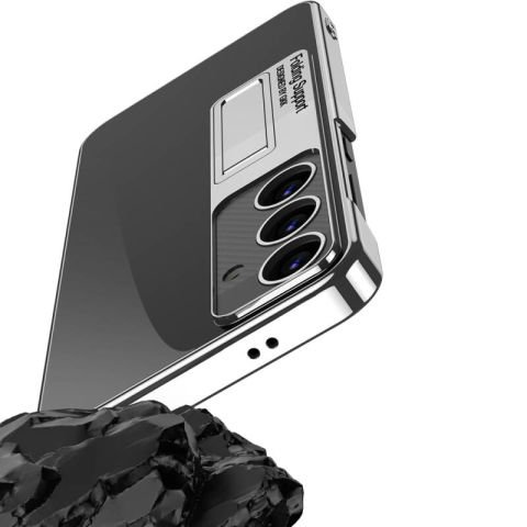 Galaxy S24 Kılıf Kamera Korumalı Şeffaf Tasarımlı Patinda Lego Standlı Kapak