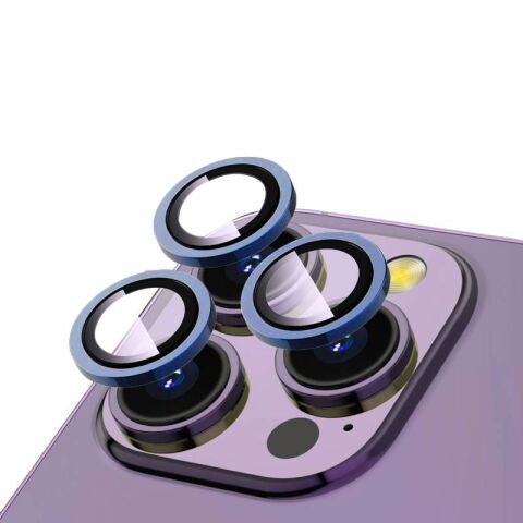 Apple iPhone 15 Pro Patinda CL-12 Premium Safir Parmak İzi Bırakmayan Anti-Reflective Kamera Lens Koruyucu