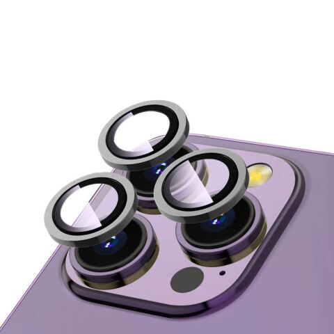 Apple iPhone 15 Pro Patinda CL-12 Premium Safir Parmak İzi Bırakmayan Anti-Reflective Kamera Lens Koruyucu