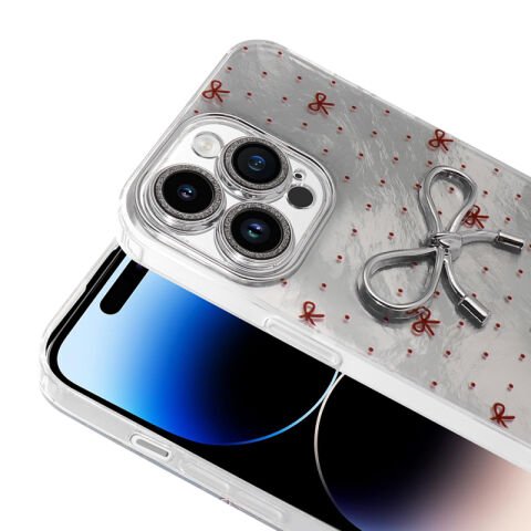 Apple iPhone 14 Pro Max Kılıf Kamera Korumalı Figürlü Patinda Ponti Silikon Kapak