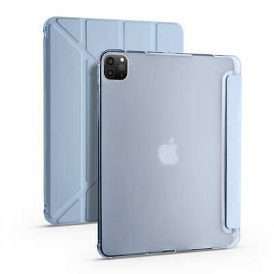 Apple iPad Pro 12.9 2020 (4.Nesil) Kılıf Patinda Tri Folding Kalem Bölmeli Standlı Kılıf