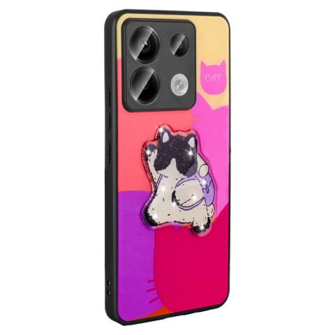 Xiaomi Redmi Note 13 Pro 5G Kılıf Parlayan Kabartmalı İkonik Figürlü Patinda Amas Silikon Kapak