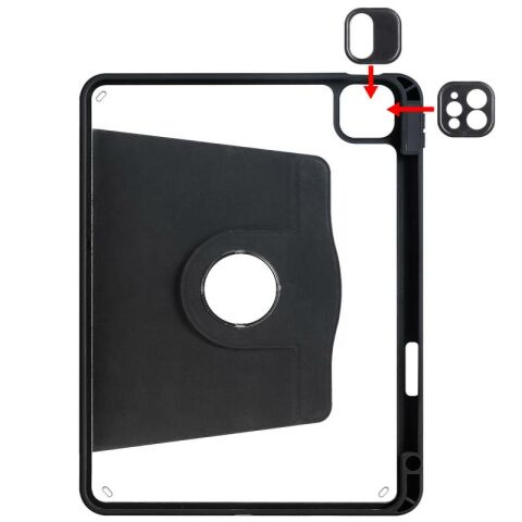 Apple iPad Pro 11 2020 (2.Nesil) Kılıf Patinda Termik Kalem Bölmeli Dönebilen Standlı Kılıf