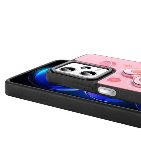 Xiaomi Redmi Note 12 Pro 5G Kılıf Parlayan Kabartmalı İkonik Figürlü Patinda Amas Silikon Kapak