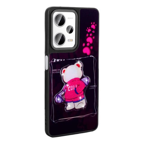 Xiaomi Redmi Note 12 Pro 5G Kılıf Parlayan Kabartmalı İkonik Figürlü Patinda Amas Silikon Kapak