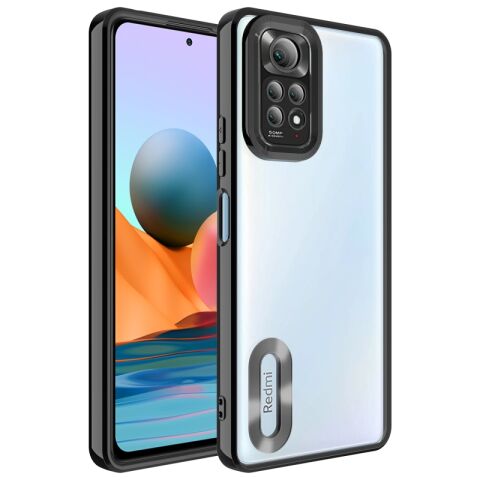 Xiaomi Redmi Note 11 Global Kılıf Kamera Korumalı Logo Gösteren Patinda Omega Kapak
