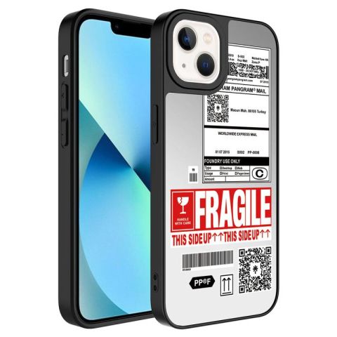 Apple iPhone 13 Kılıf Aynalı Desenli Kamera Korumalı Parlak Patinda Mirror Kapak