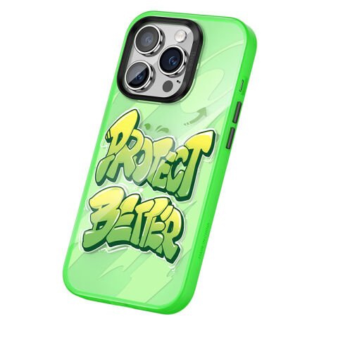 Apple iPhone 13 Pro Max Kılıf Airbagli TPU Yazı Temalı Benks Dynamic New Kapak