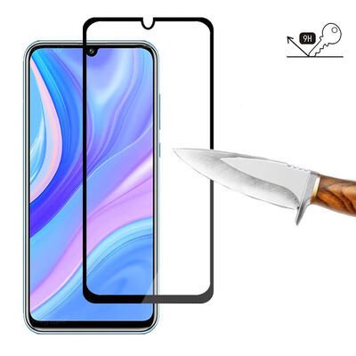 Huawei P Smart S (Y8P) Patinda Kenarları Kırılmaya Dayanıklı Cam Ekran Koruyucu