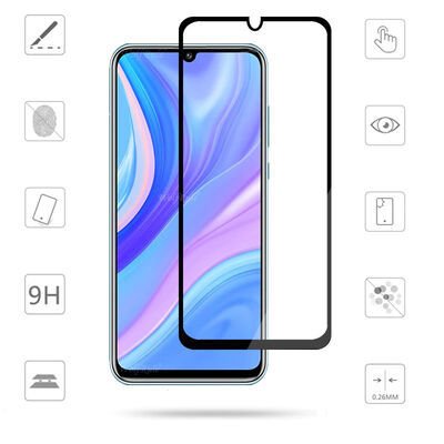 Huawei P Smart S (Y8P) Patinda Kenarları Kırılmaya Dayanıklı Cam Ekran Koruyucu