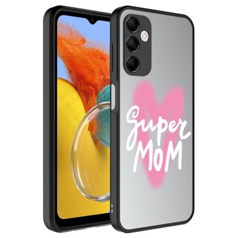 Galaxy M14 Kılıf Aynalı Desenli Kamera Korumalı Parlak Patinda Mirror Kapak