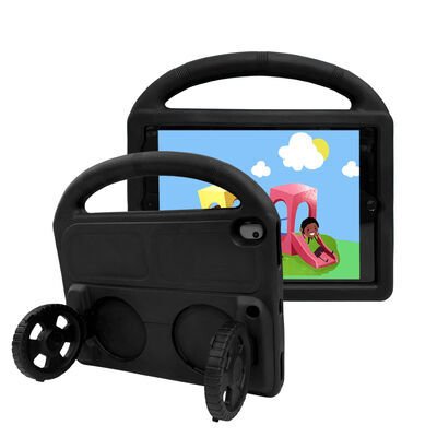 Apple iPad 10.2 (9.Nesil) Patinda Wheel Car Tekerlek Standlı Tablet Eva Silikon Kılıf