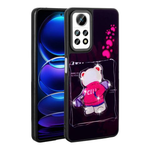 Xiaomi Redmi Note 12 Pro 4G Kılıf Parlayan Kabartmalı İkonik Figürlü Patinda Amas Silikon Kapak