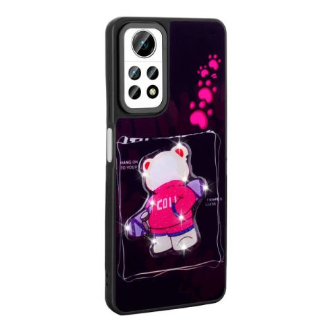 Xiaomi Redmi Note 12 Pro 4G Kılıf Parlayan Kabartmalı İkonik Figürlü Patinda Amas Silikon Kapak