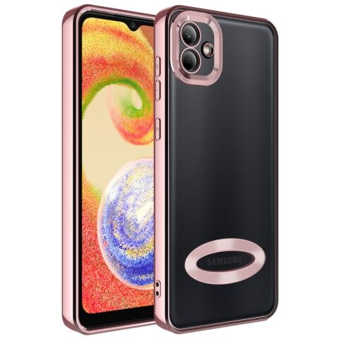 Galaxy A04 Kılıf Kamera Korumalı Logo Gösteren Patinda Omega Kapak