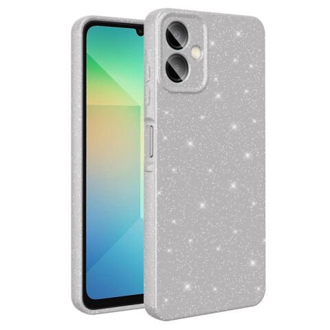 Galaxy A06 Kılıf Kamera Korumalı Simli Lüks Patinda Koton Kapak