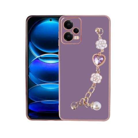 Xiaomi Redmi Note 12 4G Kılıf El Tutamaçlı Kamera Korumalı Patinda Taka Silikon Kapak